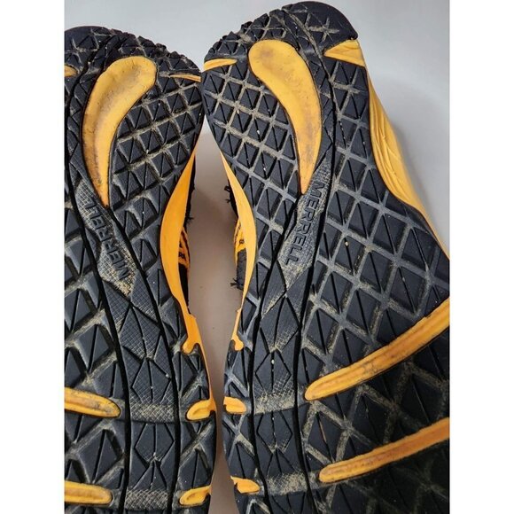 Merrell Boys Hiking Walking Sandal SZ 2M Yellow Black Leather M-Hydro Chp Shan - Picture 7 of 8